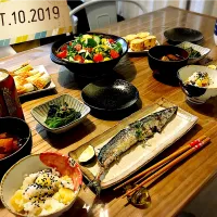 Snapdishの料理写真:さんま×さつま芋ご飯|かなさん