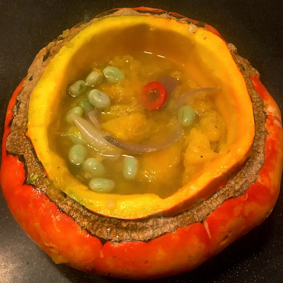 Halloween pumpkin & broad bean stew|Nick Hiderさん