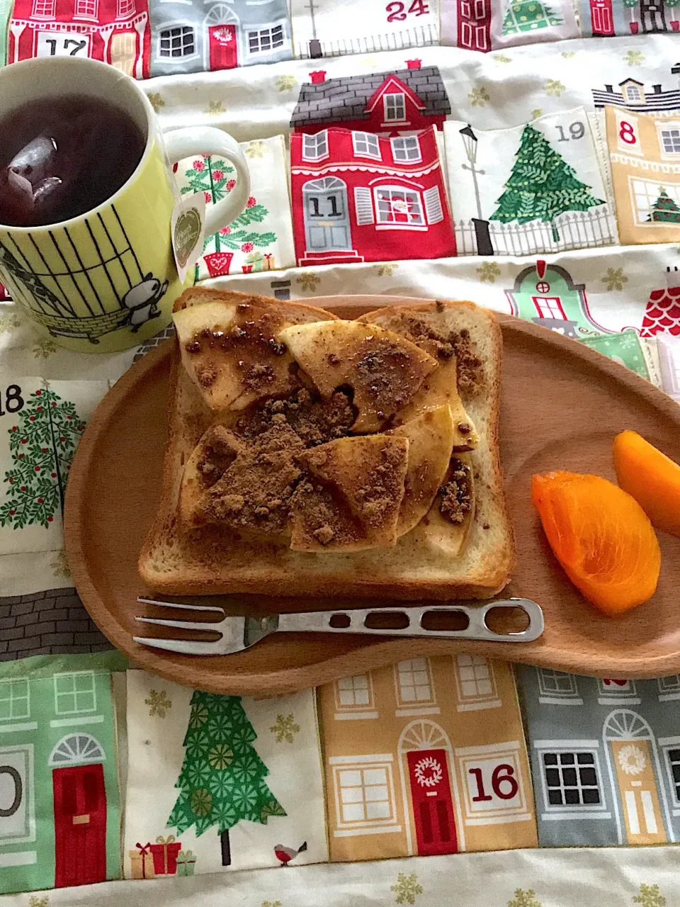 紅茶の日の☕️アップルシナモントースト🍎|みゆきさん