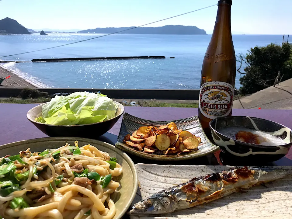 2019.11.1 デッキで焼きうどんランチ🍻🍻🍻|ゆみずさん