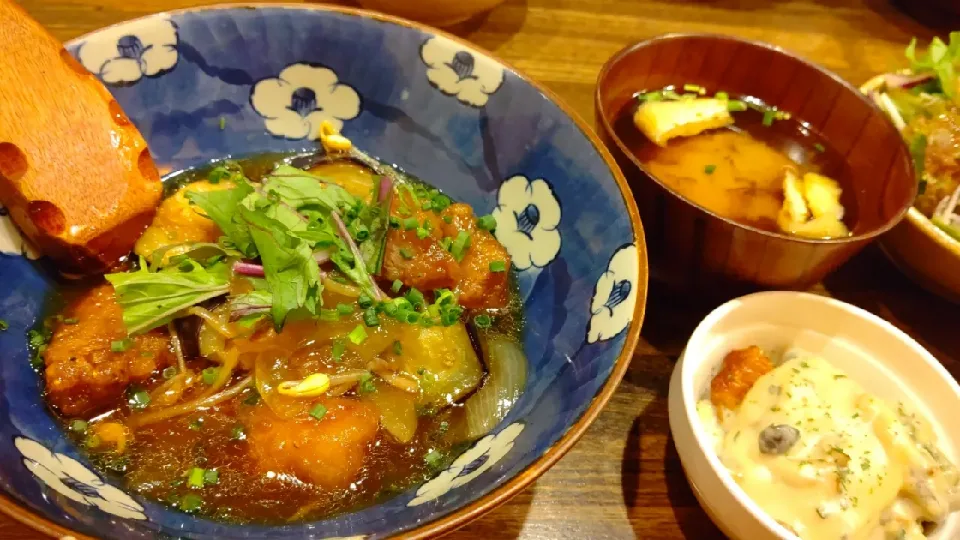 賄い飯🍚豚肉と茄子の揚げ出し|Gauche Suzukiさん