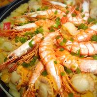 エビとホタテのパエリア