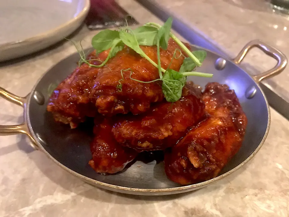 Chicken wings with bbq sauce|Sky Blueさん