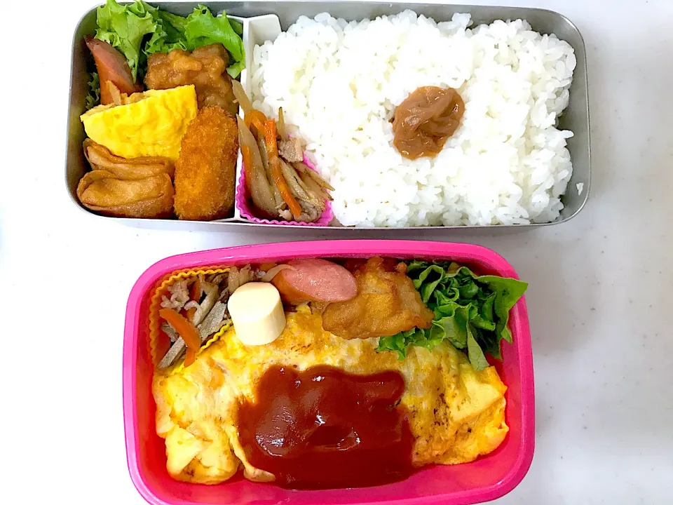 Snapdishの料理写真:#旦那様高2娘のお弁当|やすあけさん