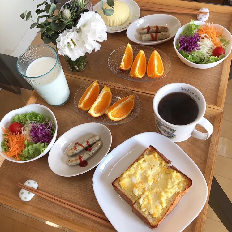 Snapdishの料理写真:11/2❤︎休日モーニング❤︎|Makinsさん