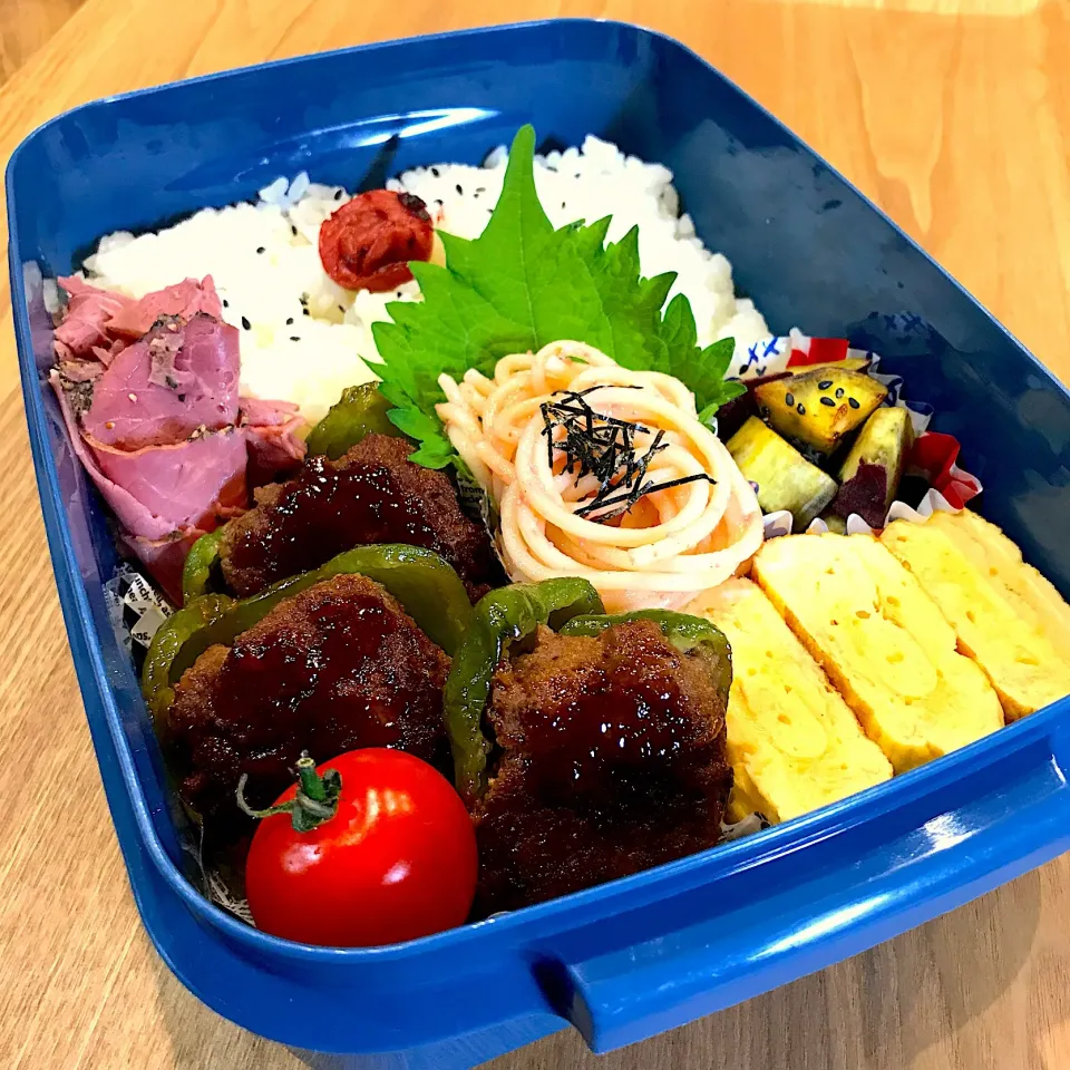 ピーマンの肉詰め弁当🍱|ちぃさん