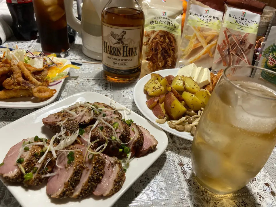 Snapdishの料理写真:家族 de ラグビーワールドカップファイナルテレビ観戦|ハルのただ飯さん