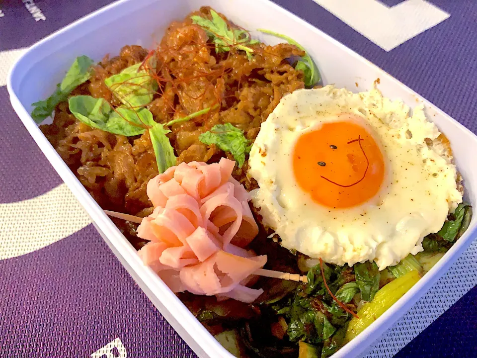 Snapdishの料理写真:豚肉と飛騨牛の焼肉弁当|🍭よっぴさん