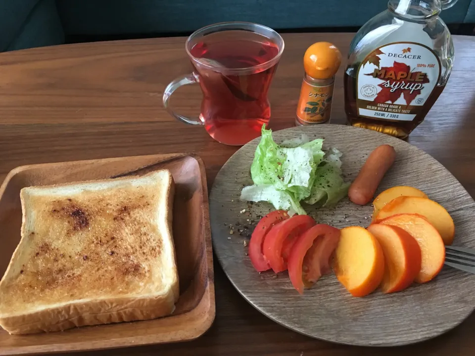 シナモンバターメイプルシロップトースト|にゃふてん⛩️さん