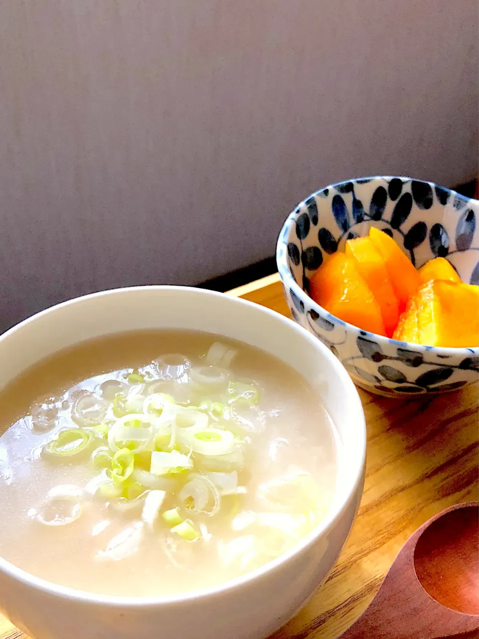 参鶏湯の朝ごはん🍲|翡翠さん