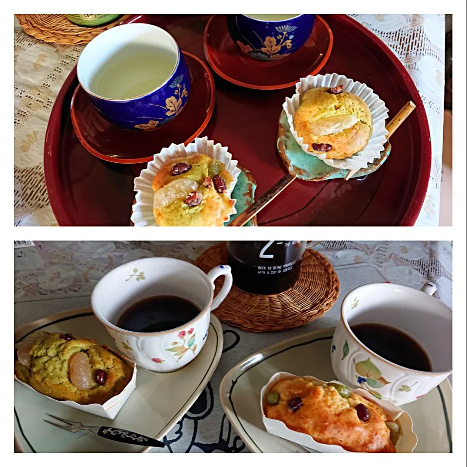 Snapdishの料理写真:マダム とんちんさんのホケミで簡単 抹茶マフィン
 #ホケミマスターへの道 #抹茶マフィン|ちかっちさん