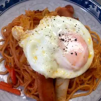 ナポリタンちょっとカレー風味|ひでぴょんさん