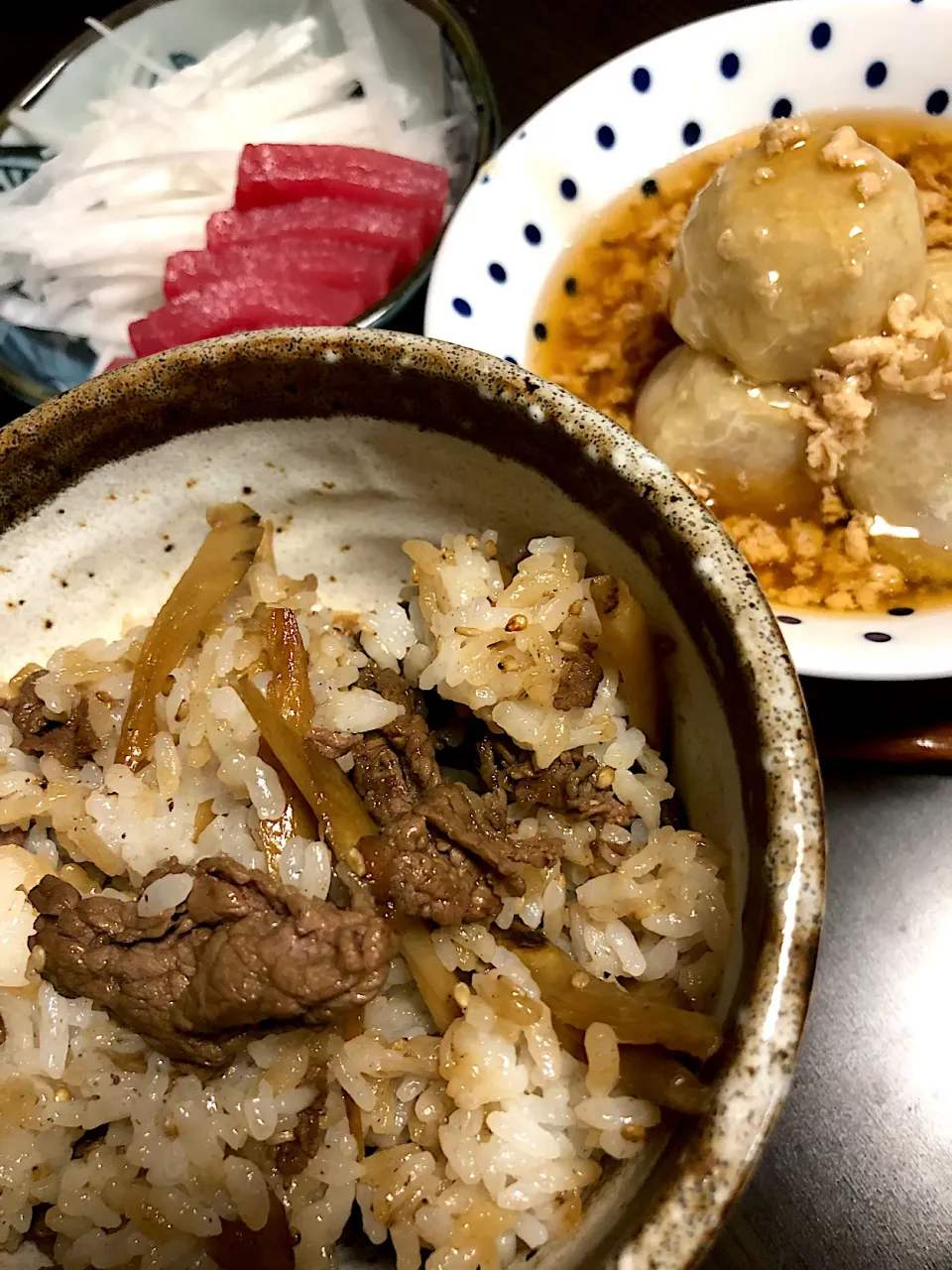 牛飯と里芋あんかけ|Rie Kobayashiさん