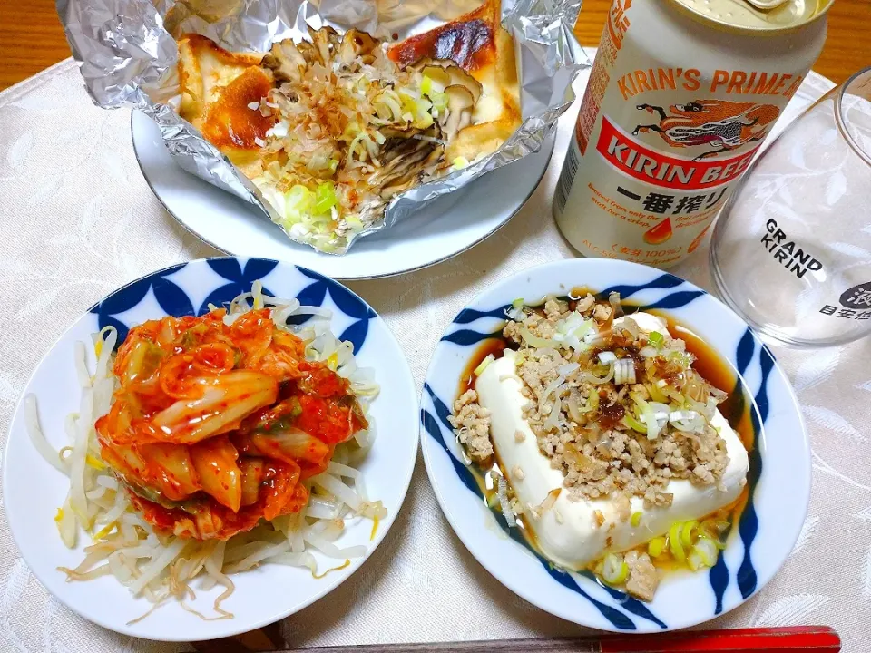 Snapdishの料理写真:今日も家飲み～✨🍻🎶
ヘルシーなおつまみ３品|卯月さん