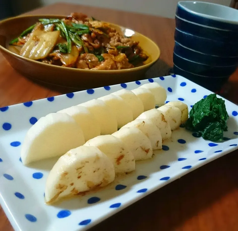 長芋のわさび漬け&おかか漬け|まりおさん