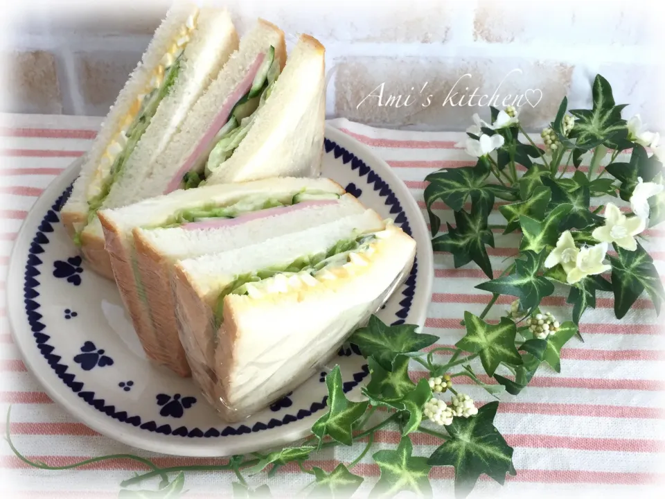 Snapdishの料理写真:角食になり損ねた山食パン😅🍞ミックスサンド🥪|あみさん