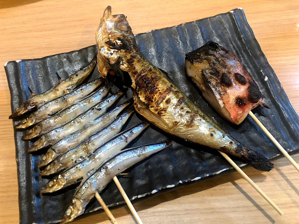 魚串炭火焼き（鯖みりん、はたはた、きびなご）|T. Wonderさん