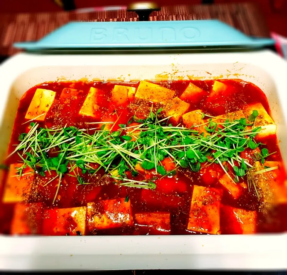 Snapdishの料理写真:花椒香る
大豆のお肉を使って💗
BRUNOで麻婆豆腐|yukaringoさん