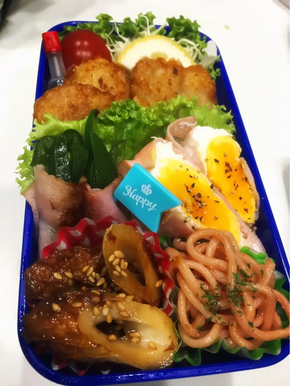 Snapdishの料理写真:お弁当 #中学生男子弁当|RaRaさん