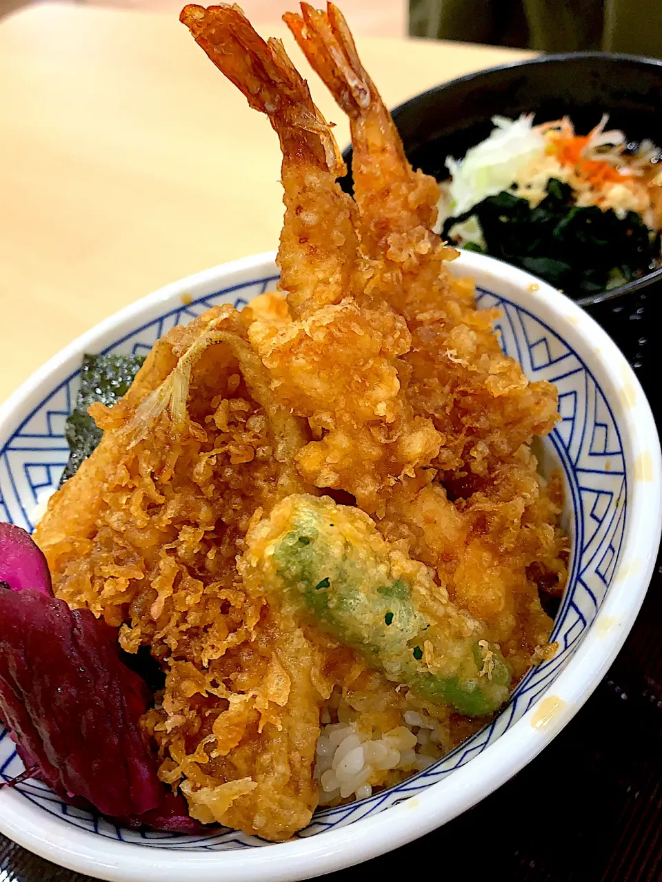 上天丼　蕎麦セット|あささん