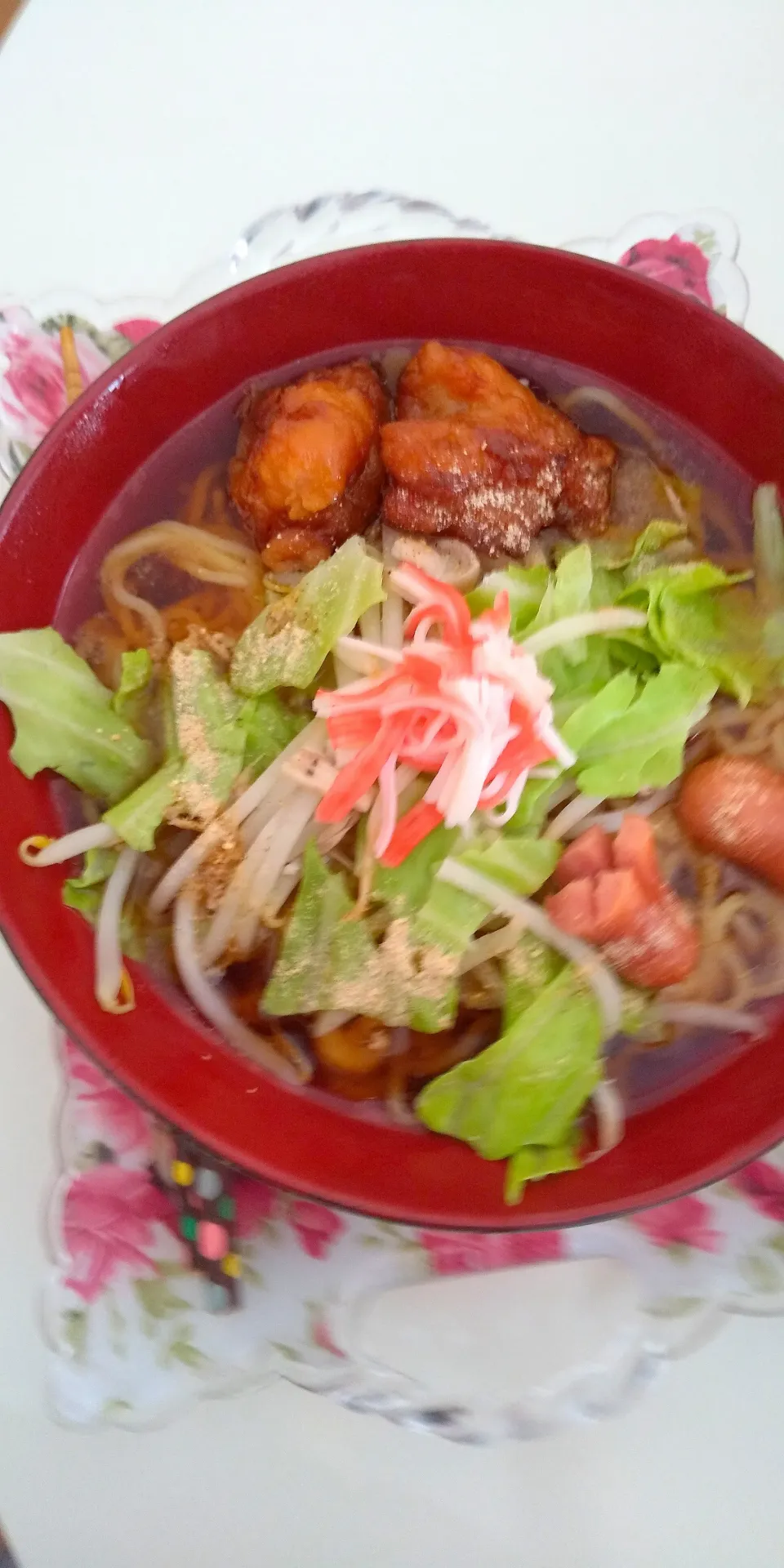 Snapdishの料理写真:🍴🍜昨日のひとりお昼☀️ご飯のラーメン🍜🍴|内藤ひろみさん