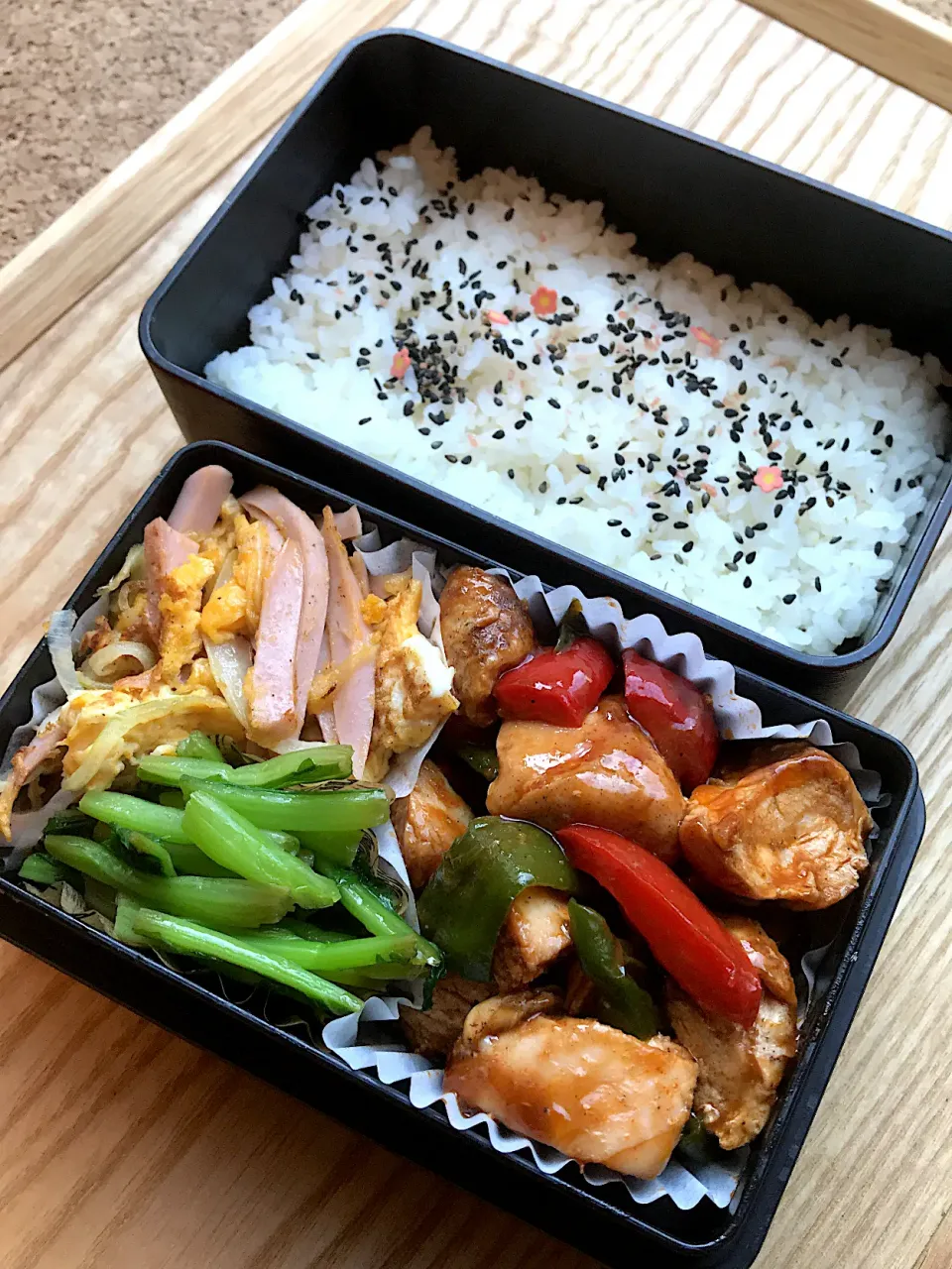 胸肉の甘辛ソース炒め弁当|二キィさん