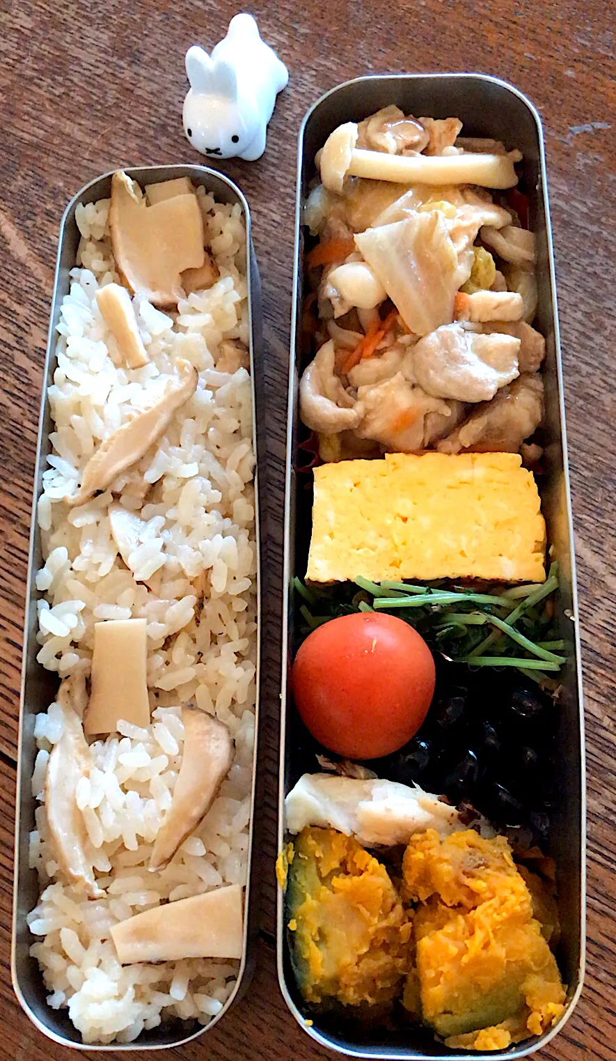 ランチ #お弁当  #お弁当記録  #サーモス #豚肉白菜中華炒め|小松菜さん