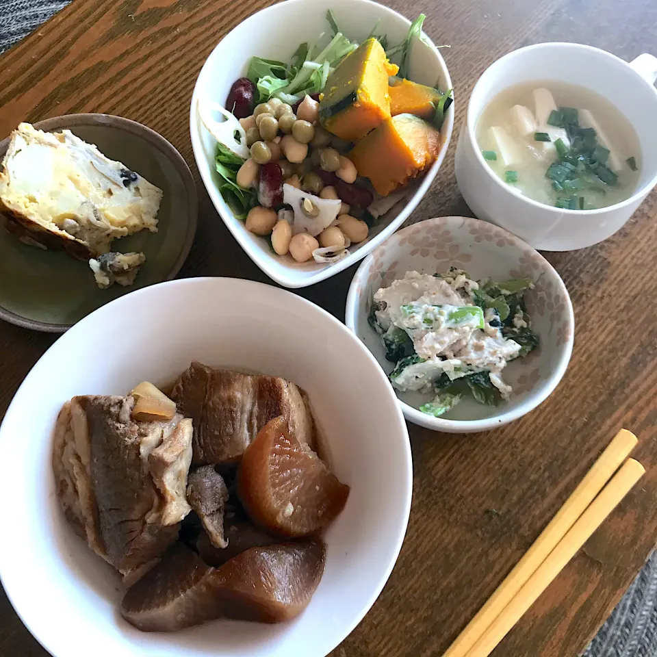 Snapdishの料理写真:寄せ集め昼ごはん|りこでりこさん