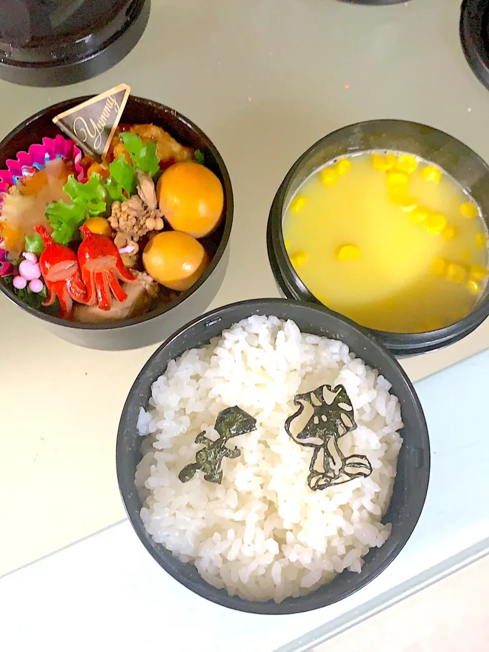 #今日から保温弁当
#楽チン
#たまひも煮
 #いってらっしゃい🙋‍♀️ 
 #息子弁当|Yukaさん