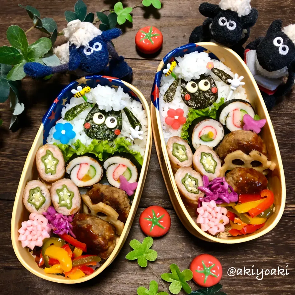 Snapdishの料理写真:ひつじのショーン弁当|Akiyoෆ¨̮⑅さん