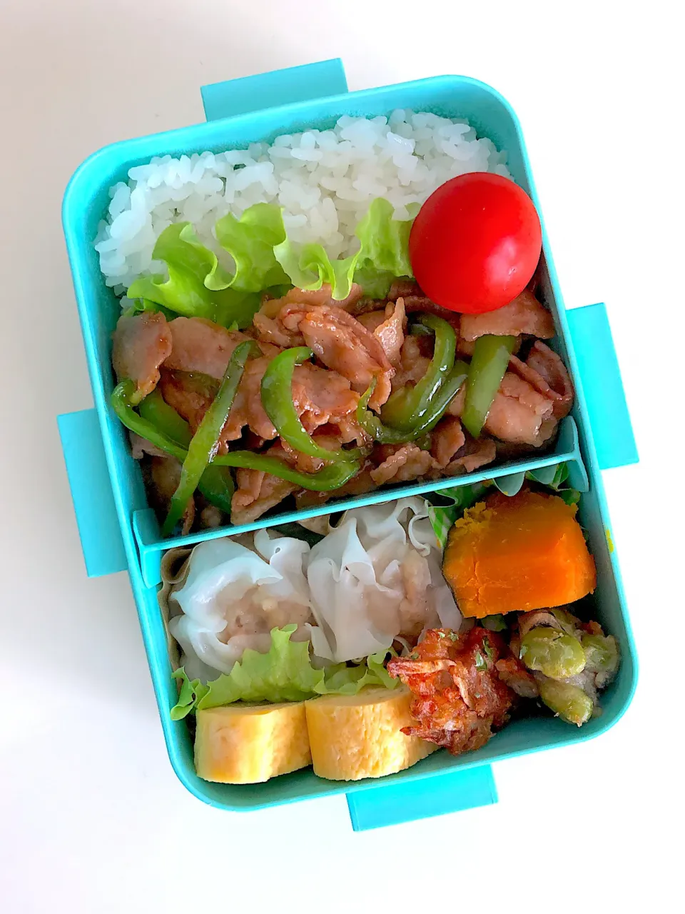 Snapdishの料理写真:豚バラオイマヨ丼のお弁当♪|ikumonさん