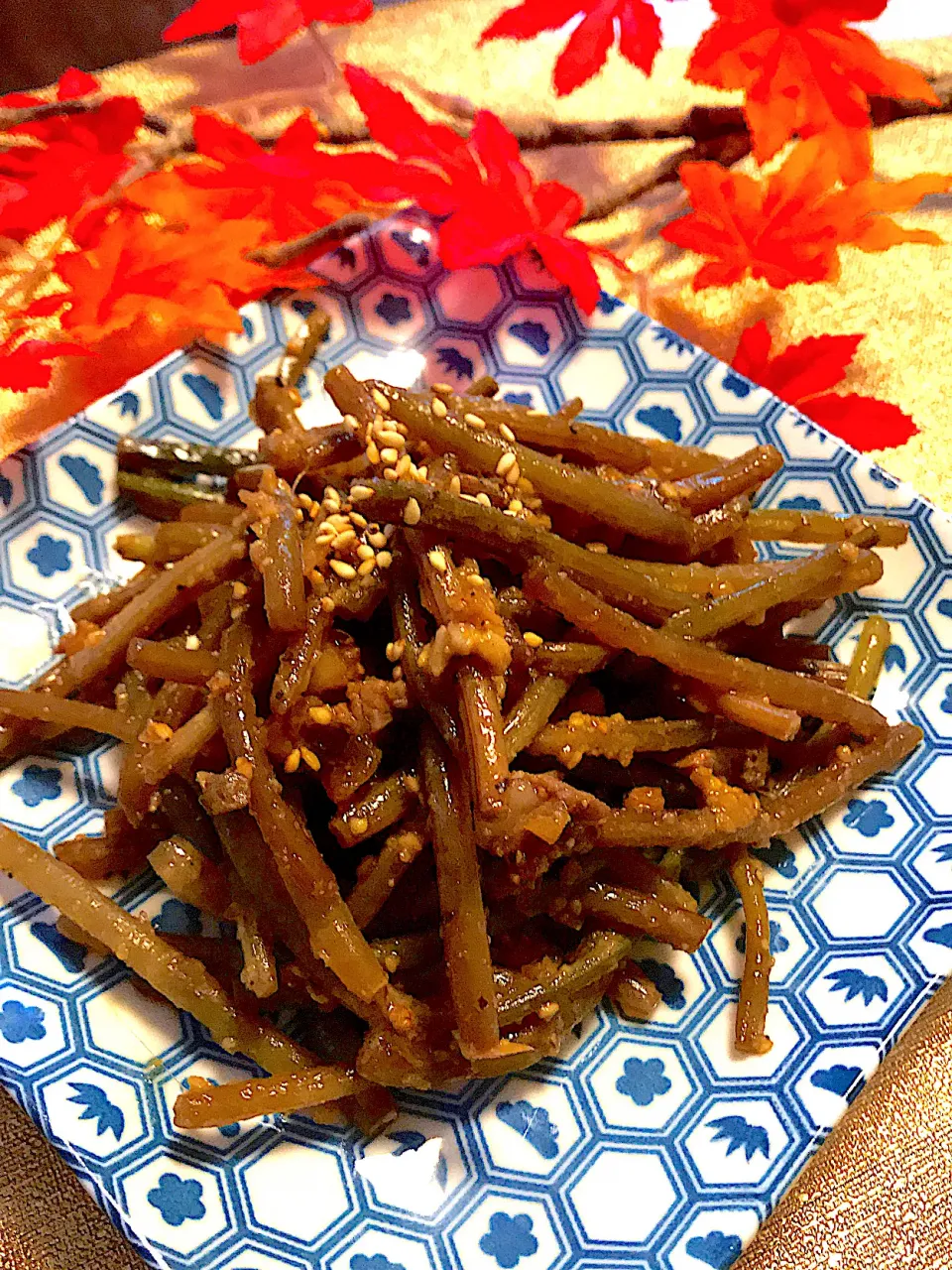 初めての野菜💕さつまいもの茎のナムル🍠🍠🍠|🌺🌺Foodie🌺🌺さん