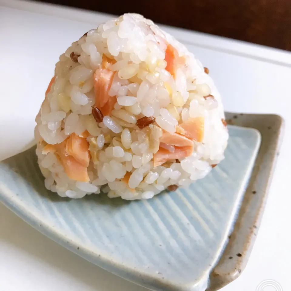 雑穀米とさけ🐟のおにぎり🍙✨|めぐぐさん