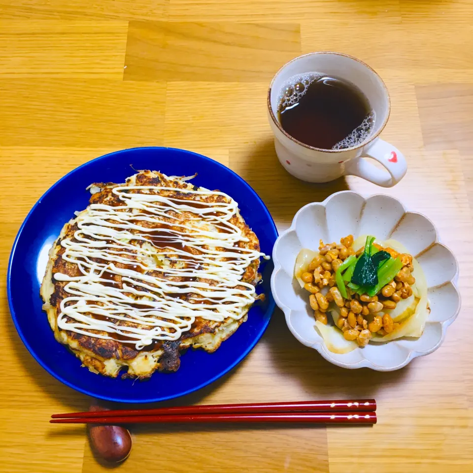 おからパウダーでお好み焼き！|りりさん