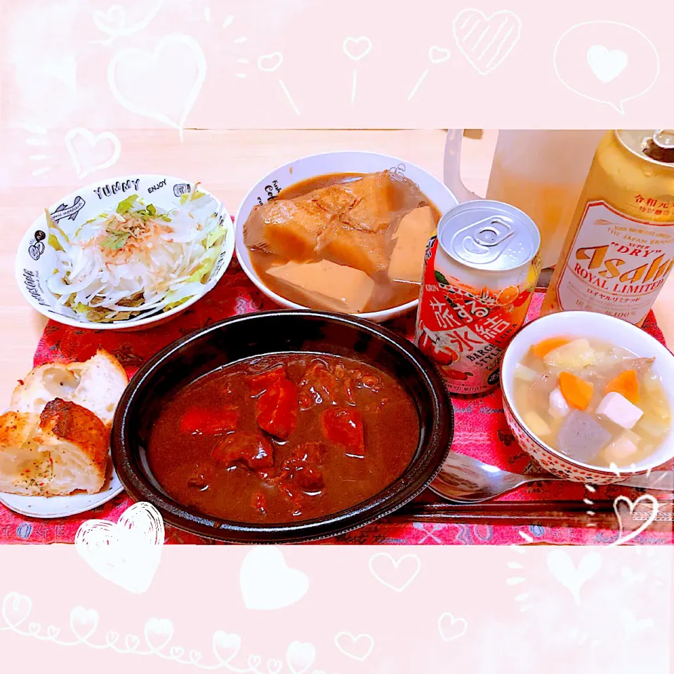 Snapdishの料理写真:１１／７ ｔｈｒ 晩ごはん🍴＊○°|rinaronarさん