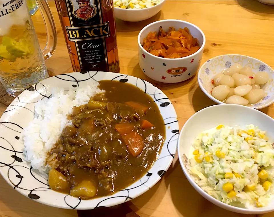 カレーライス、コールスロー、かぼすハイボール|Kouji  Kobayashiさん