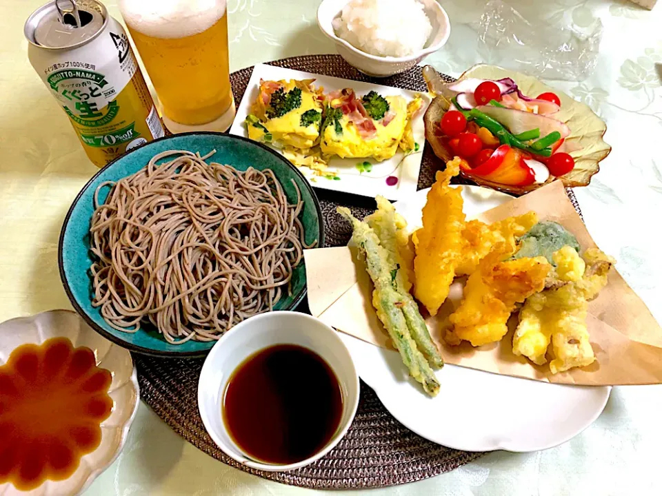 天ぷら☆蕎麦な晩ご飯|ぽっちさん