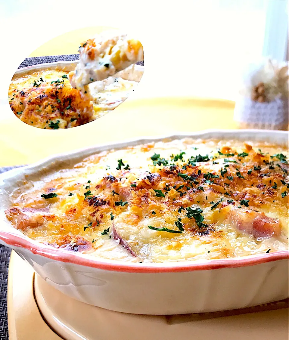 Snapdishの料理写真:さつまいもグラタン🍠🧀|サミカさん