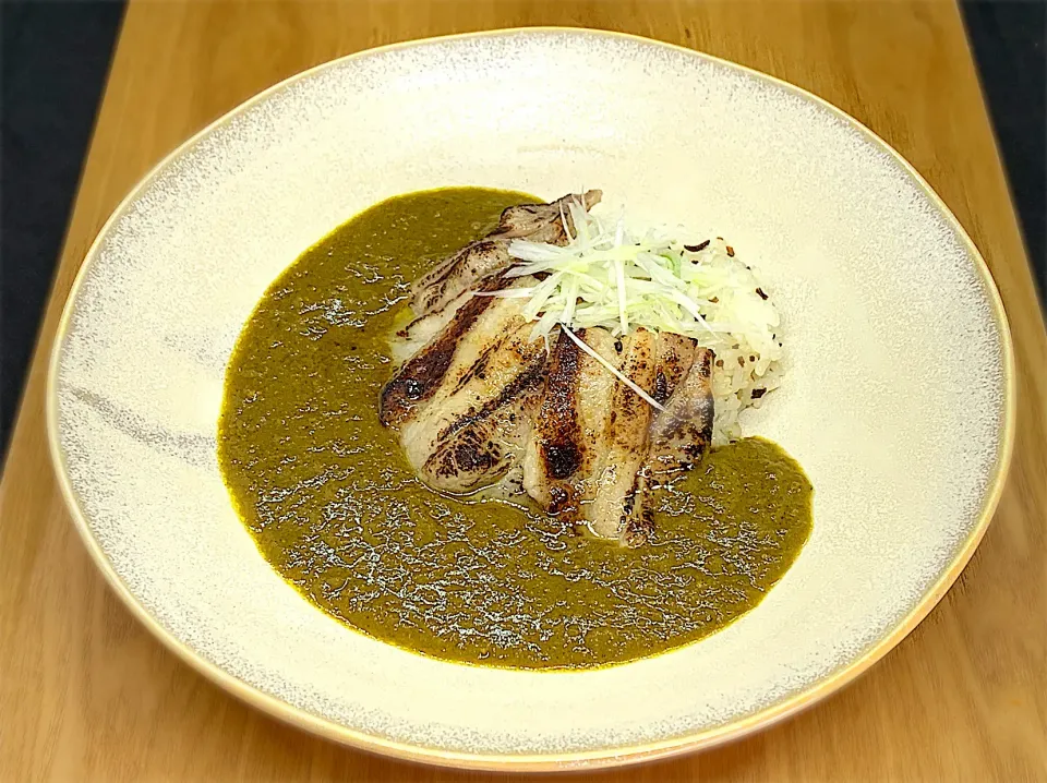 日高昆布カレー　豚バラ味噌漬け炙り|浅草橋百そばさん