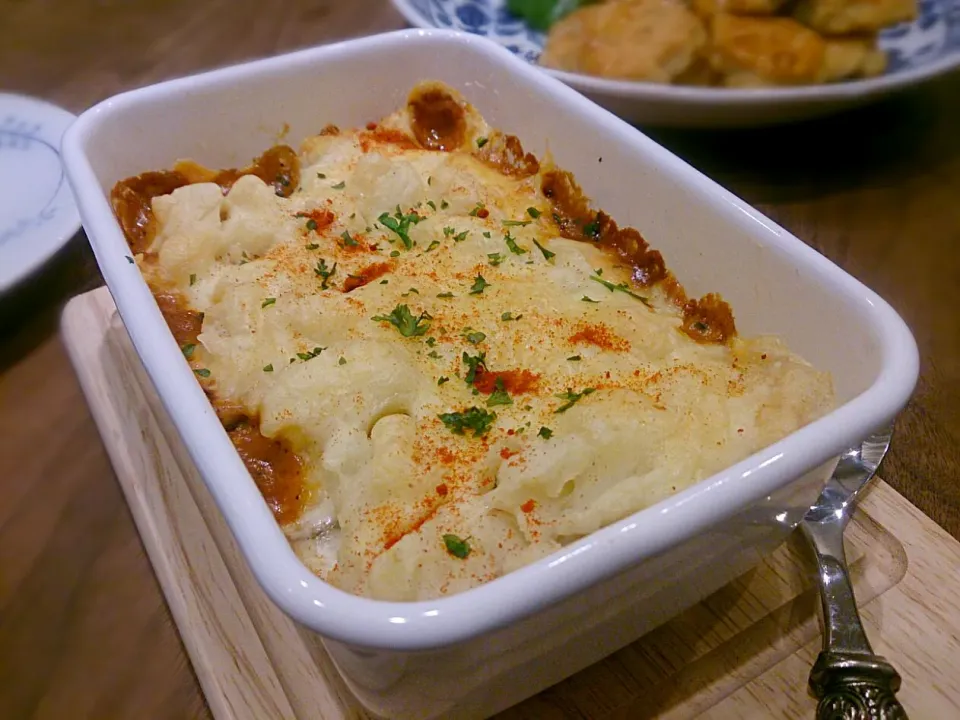 鹿肉シチューのポテトグラタン|古尾谷りかこさん