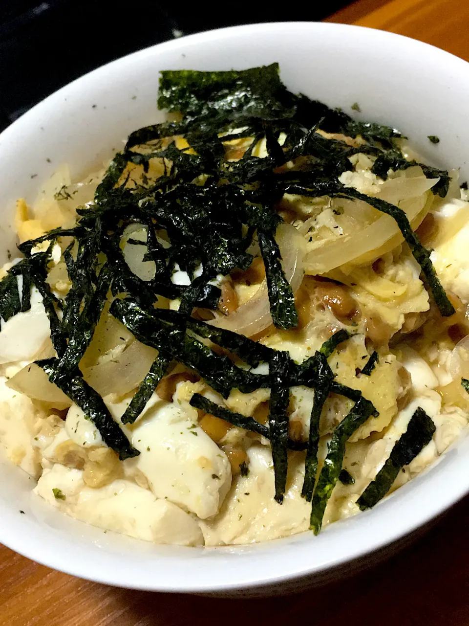 豆腐と納豆の卵とじ丼|KTさん