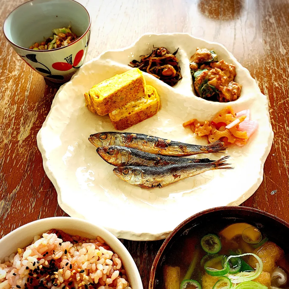 焼魚定食【鰯】|プチテンよすさん