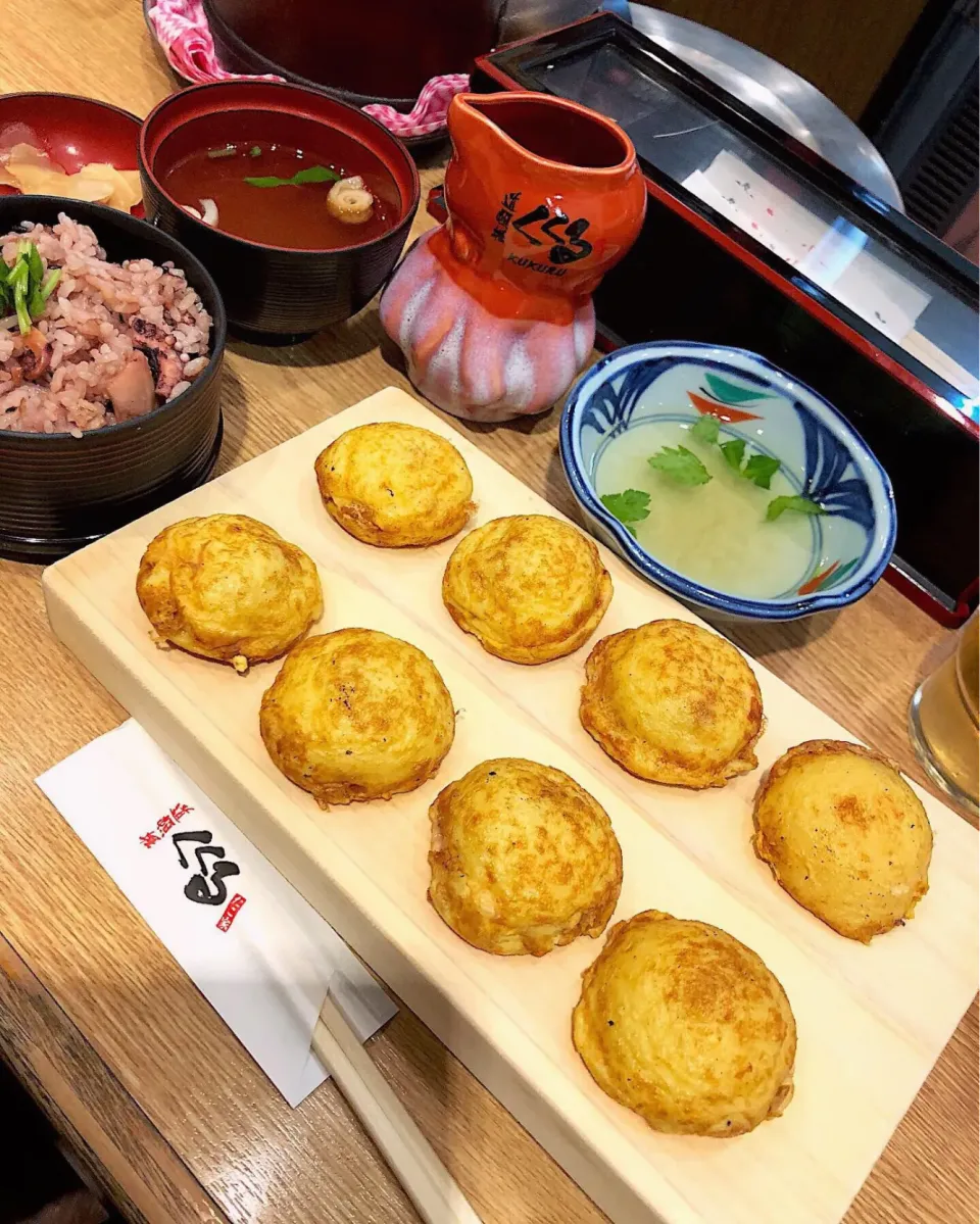 Snapdishの料理写真:明石焼きセット|ゆかりさん