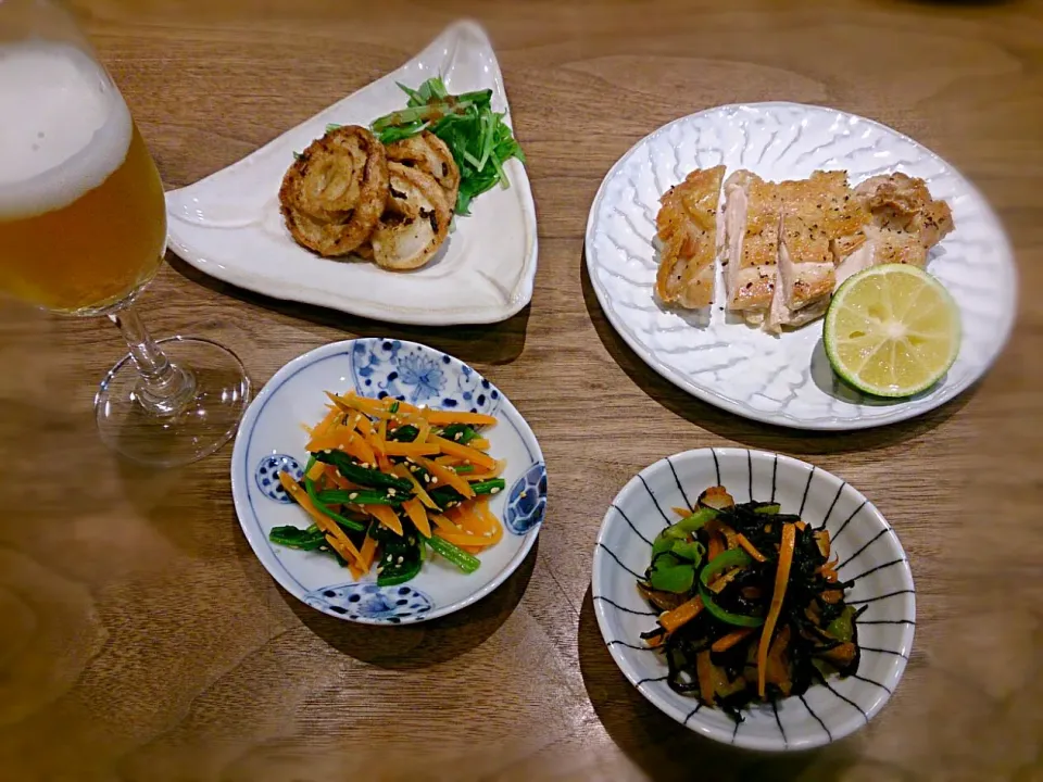 チキンソテーのある食卓|古尾谷りかこさん