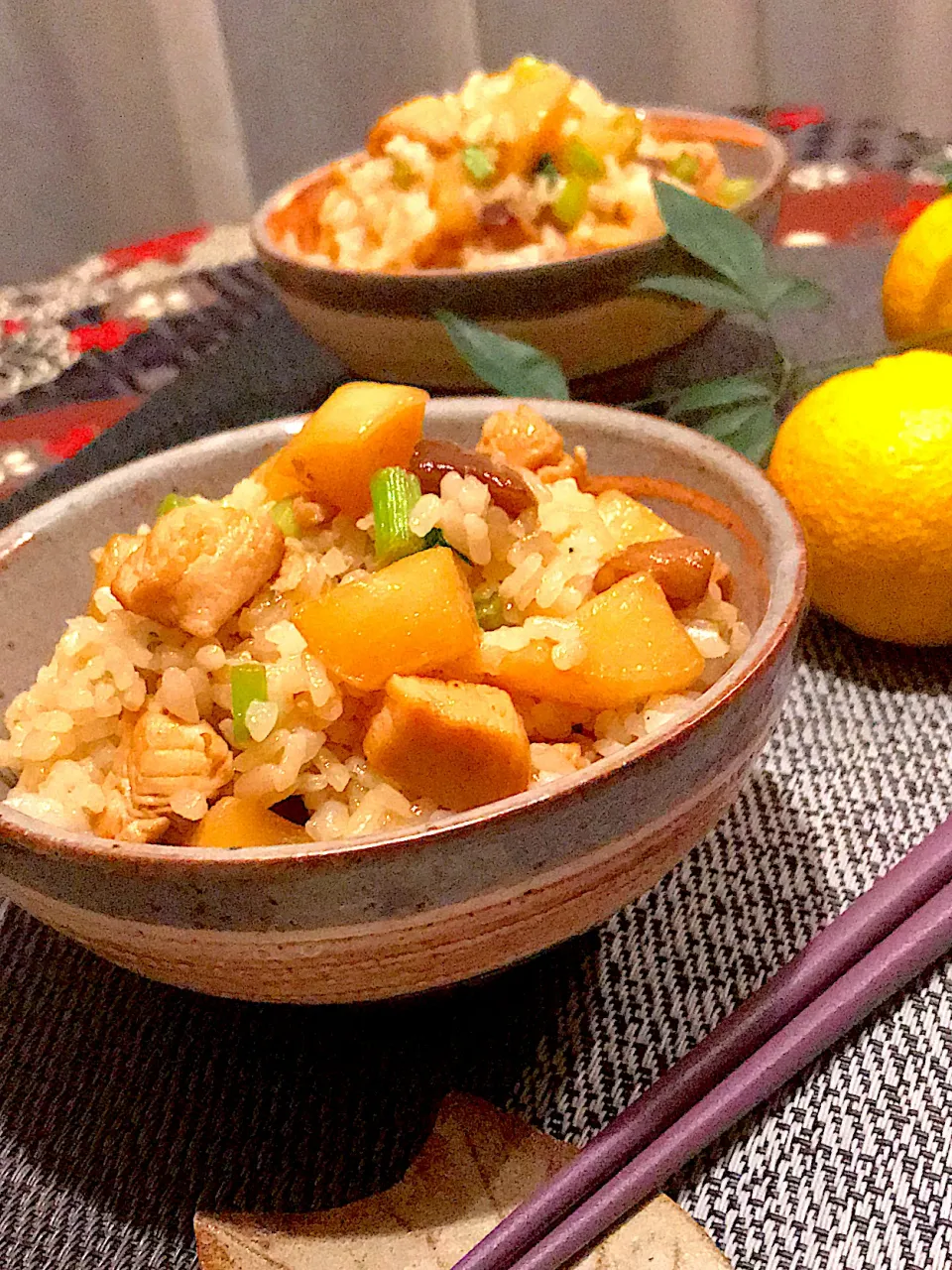 Snapdishの料理写真:柚子胡椒香る鶏と蕪の混ぜご飯|サミカさん