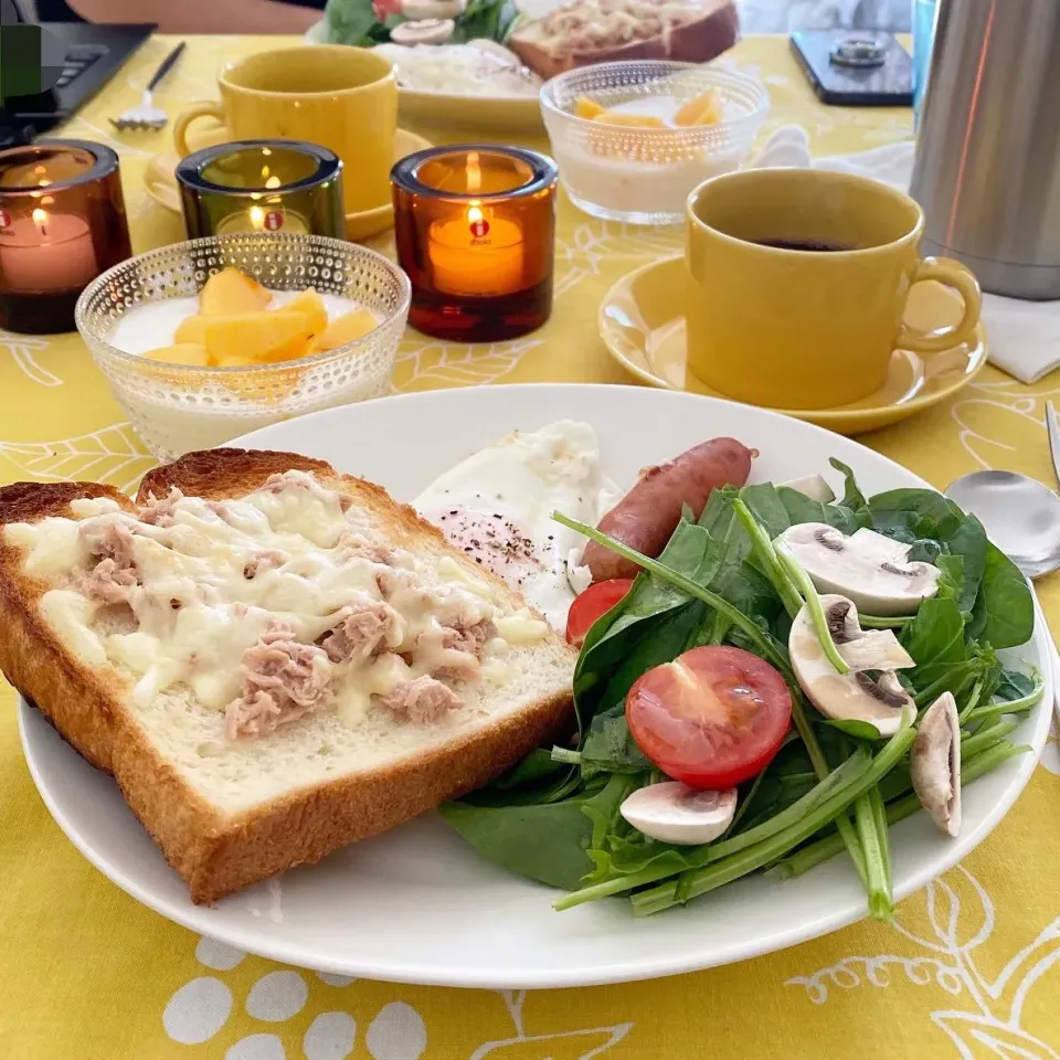 ツナチーズトーストで日曜日の朝ごパン|gintanさん