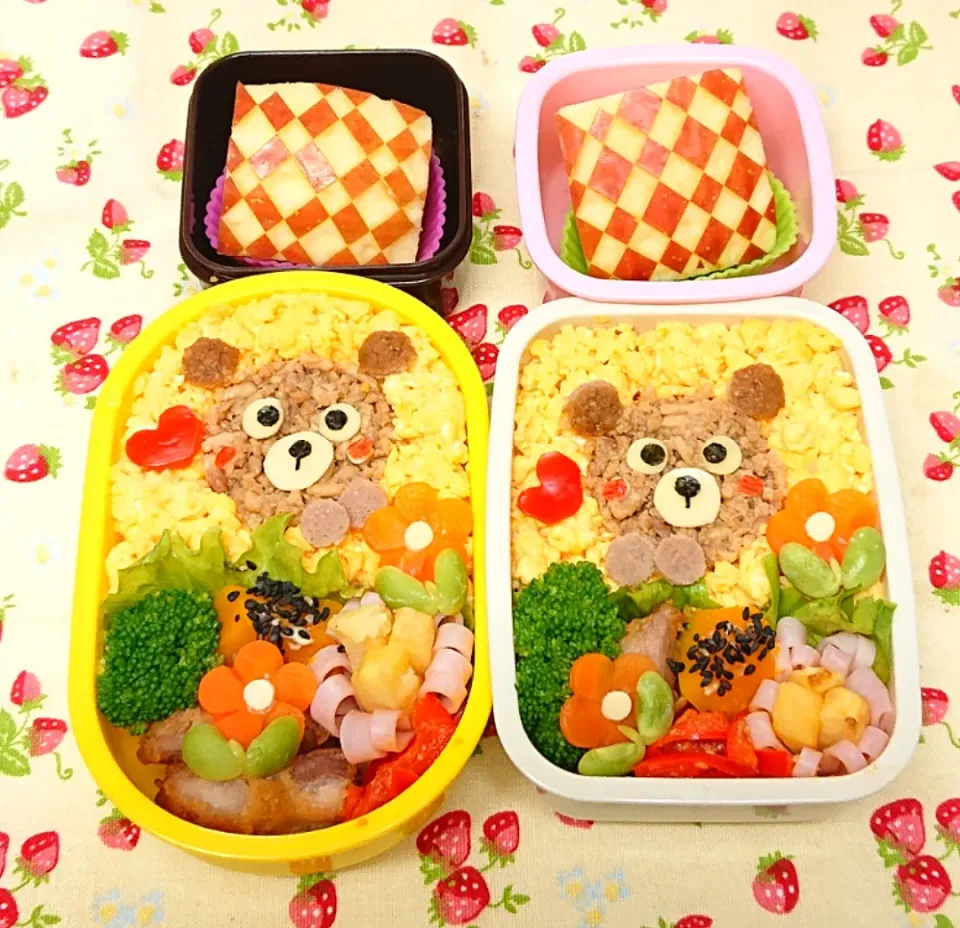 そぼろのくまちゃん弁当❤️|みちゅあしさん