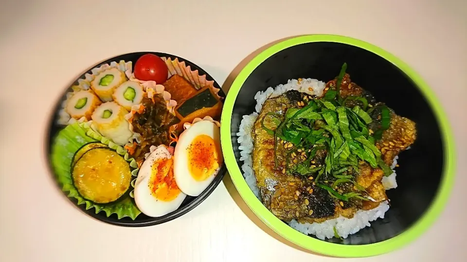 ★今日のお弁当★
☆秋刀魚の蒲焼き
☆竹輪キュウリ
☆茹で卵
☆かぼちゃの煮物
☆ズッキーニの甘酢漬け|☆Chieco☆さん