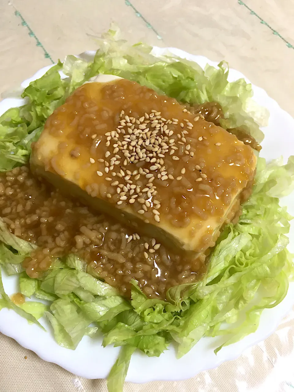 おさかなミンチ餡掛け豆腐サラダ🥗|Miyukiさん