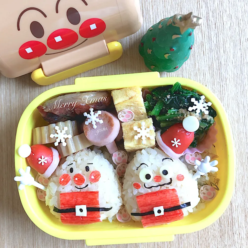 サンタ🎅さん　アンパンマン弁当🎄|🌸yuni🌸さん